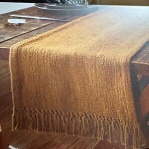 Bed Bath & Beyond Brown Table Linen with Fringe